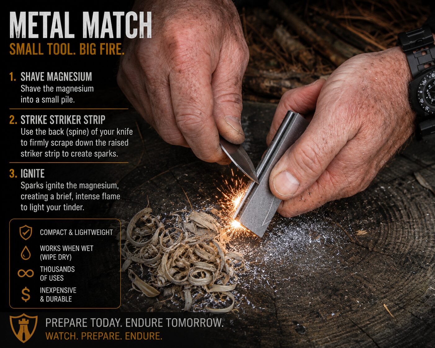 Fire Starting: Why Every Preparedness Kit Should Include a Metal Match